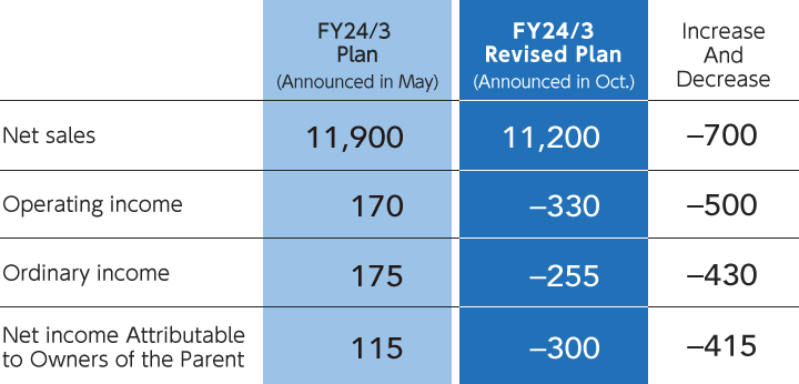 Table: FY 24/3 Full year outlook